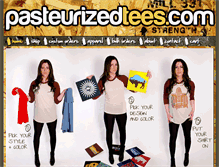 Tablet Screenshot of pasteurizedtees.com